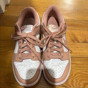 Nike Women's Pink and White Sneakers
